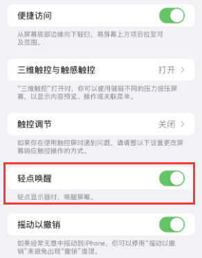 湖州苹果授权维修站分享iPhone轻点无法唤醒怎么办 