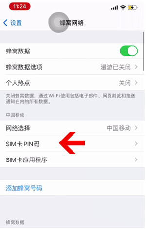 湖州苹果14维修网分享如何给iPhone14的SIM卡设置密码 